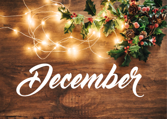 December 2018 Calendar of Events